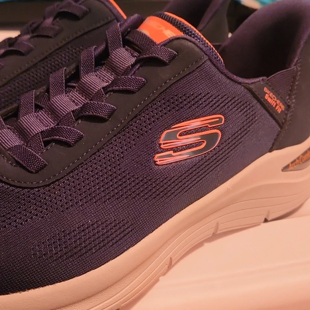 Skechers Men's Navy Athletic Shoes Slip On Size 10 - Picture 6 of 15